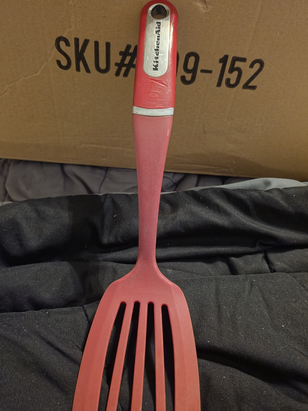KitchenAid Coral-Pink Silicone Slotted Turner
